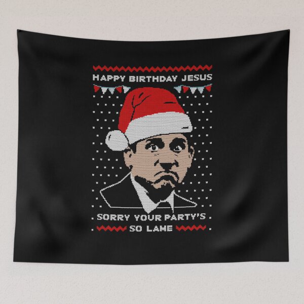 Item preview, Michael Scott Christmas Jumper Sweater Funny Happy Birthday Jesus US Office designed and sold by Kellyunique.