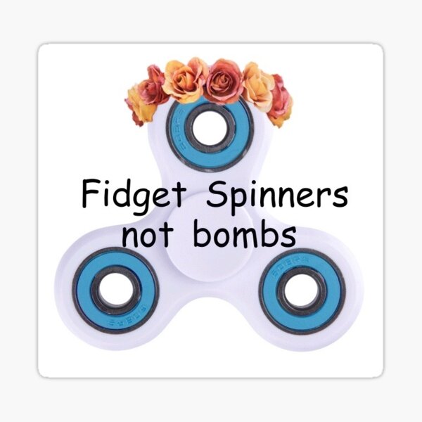 Fidget Spinners Stickers Redbubble - ride a fidget spinner roblox