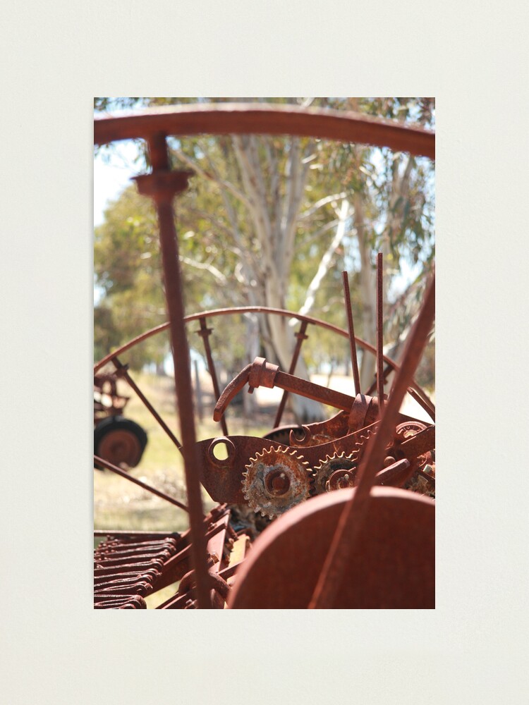 Alternate view of Rusting farm equipment Photographic Print