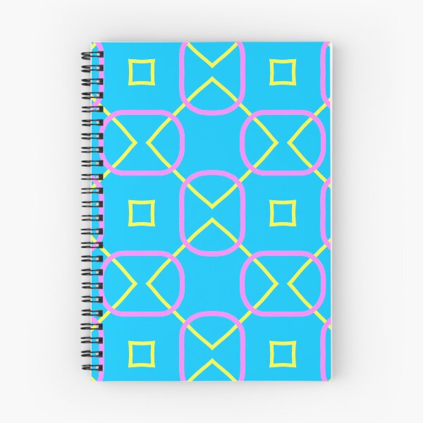 Item preview, Symmetrical Pattern in Pink and Yellow on Blue Background designed and sold by KeksWorkroom.