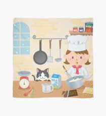 Cooking friends cartoon kitchen Scarf