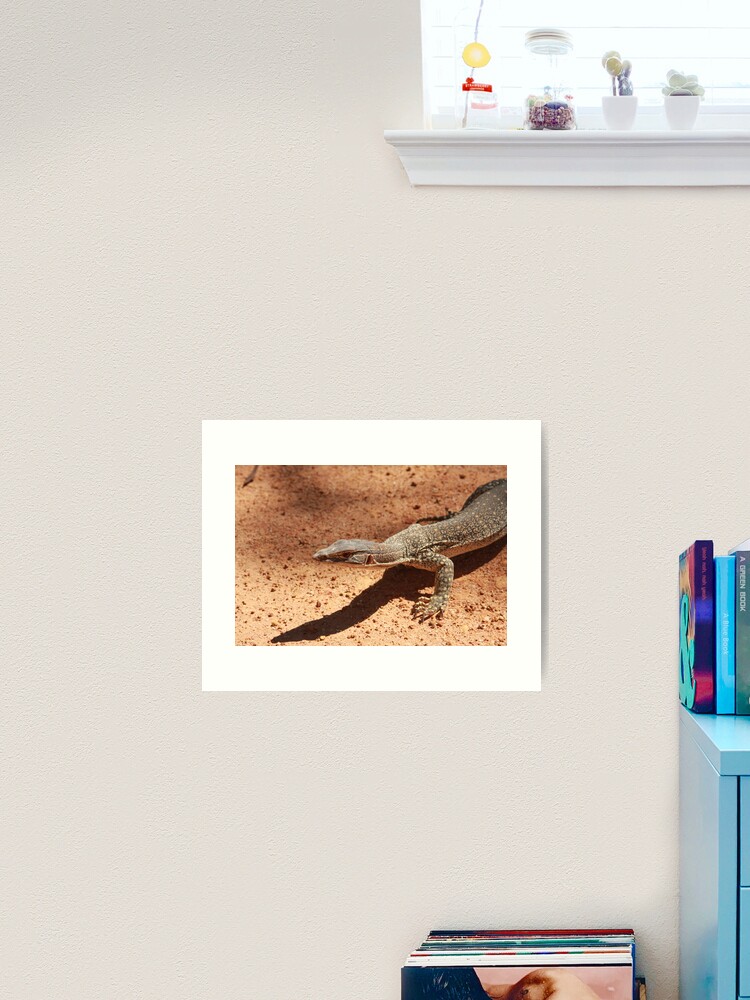 Thumbnail 2 of 3, Art Print, Sand goanna – Varanus gouldi designed and sold by mistered.