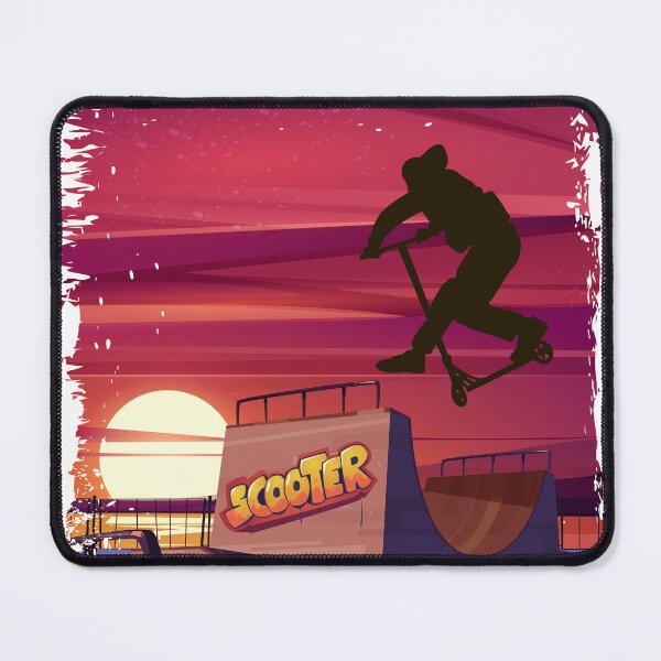 Item preview, Stunt freestyle scooter. Sunset in skatepark designed and sold by xtrancer.