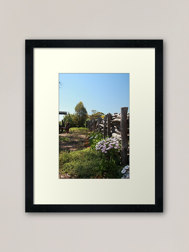 Alternate view of Flowers by the fence Framed Art Print
