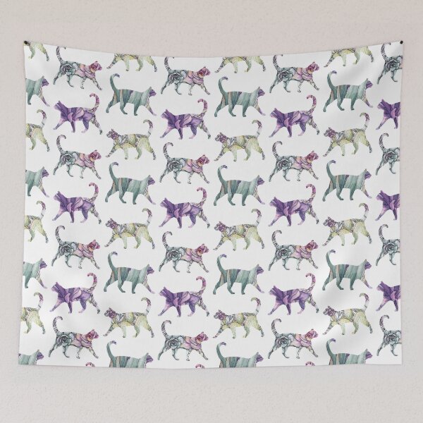 Item preview, Pastel Succulent Cat Silhouette designed and sold by Haley Luden.