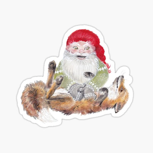 The Gnome and his friend the fox Sticker