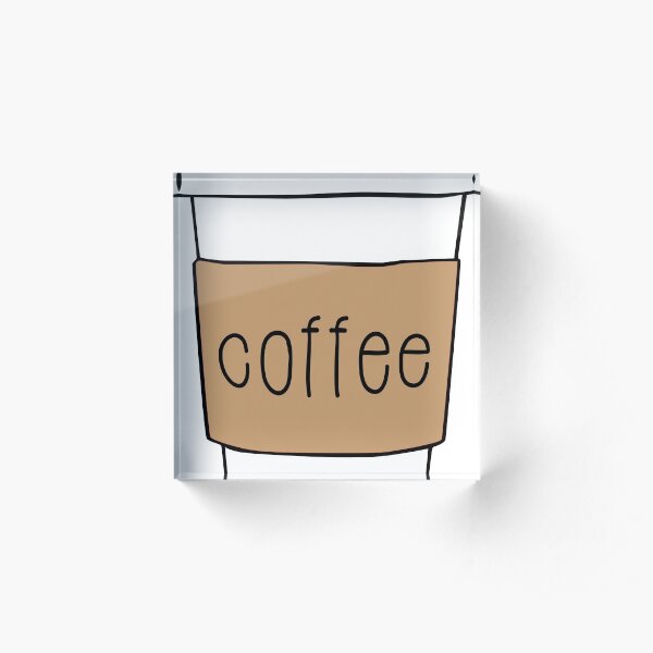 Coffee Cup Acrylic Block