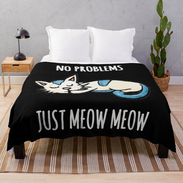 Item preview, No problems Just meow meow, sleeping cat quote designed and sold by EnzoVectorism.