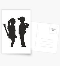 Banksy Design Print Girl and Boy Postcards