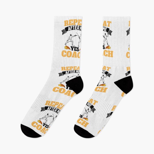 Item preview, Copy of Repeat After Me Yes Coach Fencing - Yellow Black - Funny Sports designed and sold by GymWearDepot.