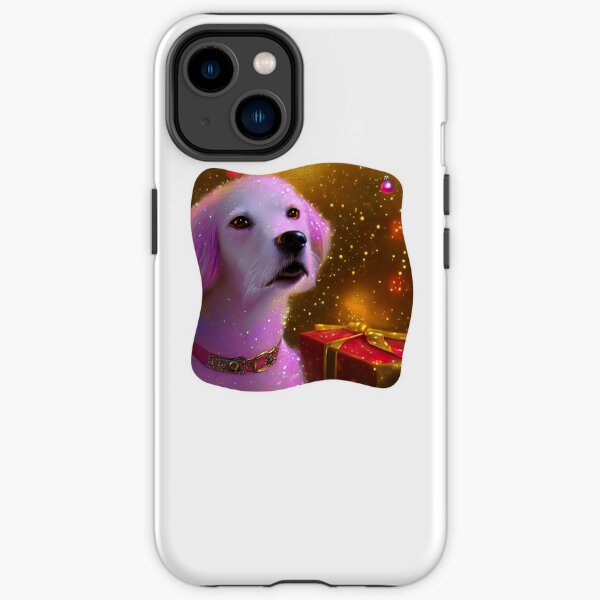 Hundeporträt zu Weihnachten mit fantastischen Farben iPhone Robuste Hülle