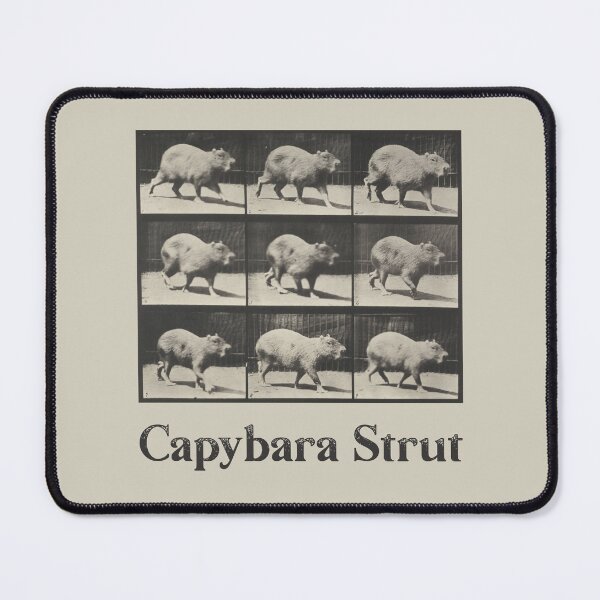 Item preview, Capybara Strut Vintage Capy Photos Black and White designed and sold by kierkegaard.
