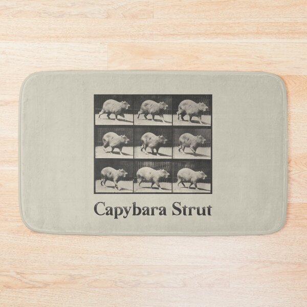 Item preview, Capybara Strut Vintage Capy Photos Black and White designed and sold by kierkegaard.