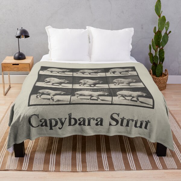 Item preview, Capybara Strut Vintage Capy Photos Black and White designed and sold by kierkegaard.