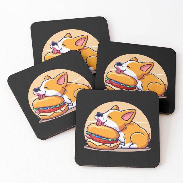 Item preview, Cute Corgi Eating A Burger designed and sold by EnzoVectorism.