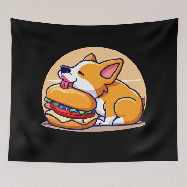 Item preview, Cute Corgi Eating A Burger designed and sold by EnzoVectorism.