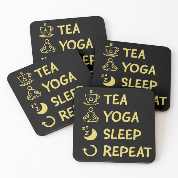 Item preview, Tea yoga sleep repeat  designed and sold by Laura-stbr.