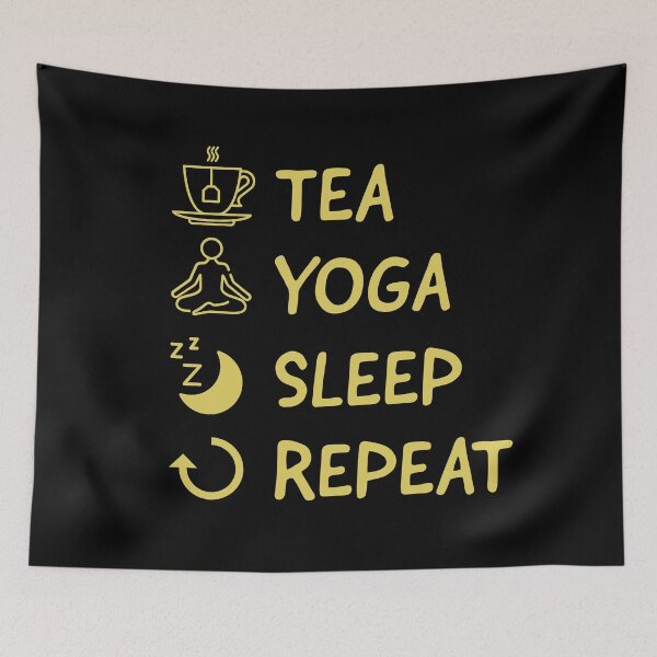 Item preview, Tea yoga sleep repeat  designed and sold by Laura-stbr.