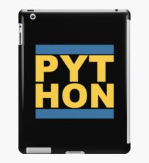 PYT HON - Cool Blue & Yellow Python Programmer Design iPad Case/Skin