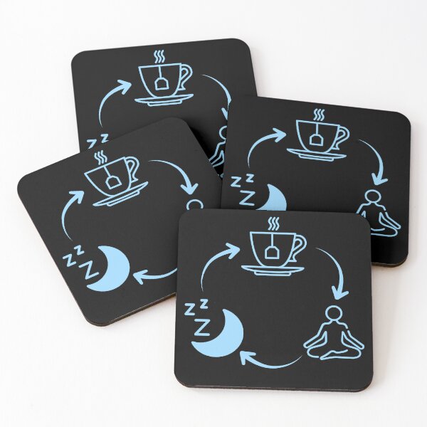Item preview, Tea yoga sleep repeat  designed and sold by Laura-stbr.