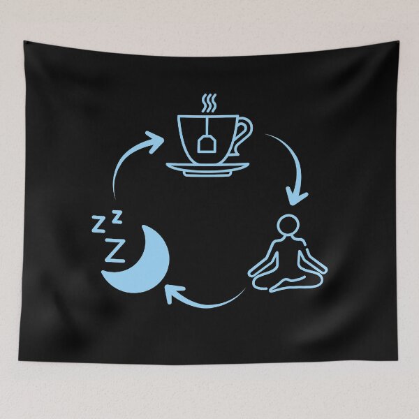 Item preview, Tea yoga sleep repeat  designed and sold by Laura-stbr.