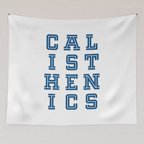 Item preview, Calisthenics - Vertical Blue College Font Design designed and sold by geeksta.