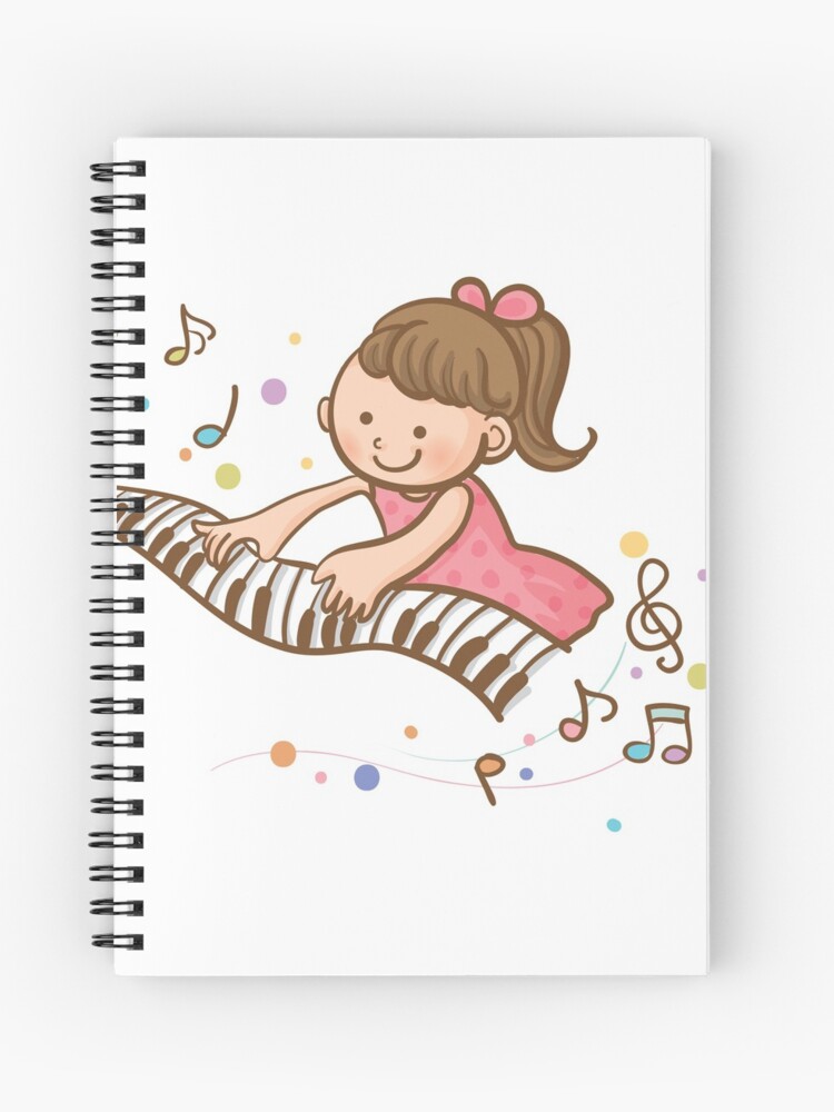 Cuaderno de espiral «La alegría de tocar piano niña de dibujos animados» de RaionKeiji | Redbubble Cuaderno de espiral «La alegría de tocar piano niña de dibujos animados» de RaionKeiji | Redbubble