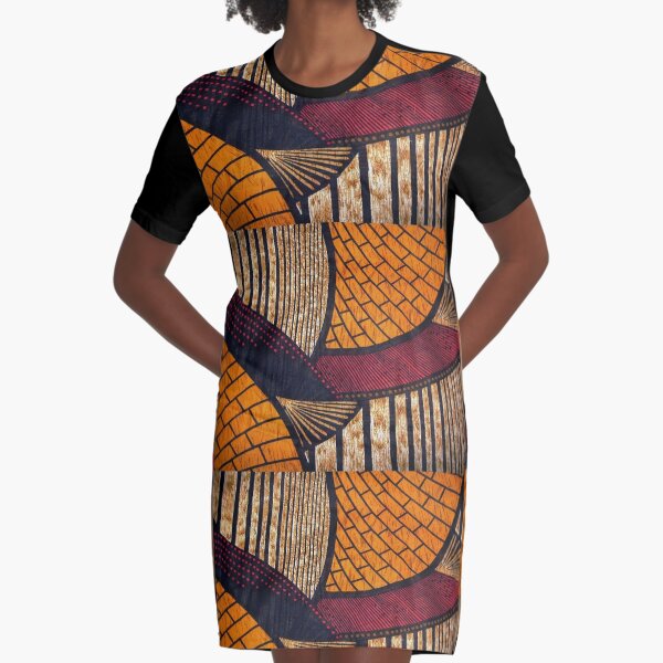 Heißer und warmer afrikanischer Wachsdruck T-Shirt Kleid