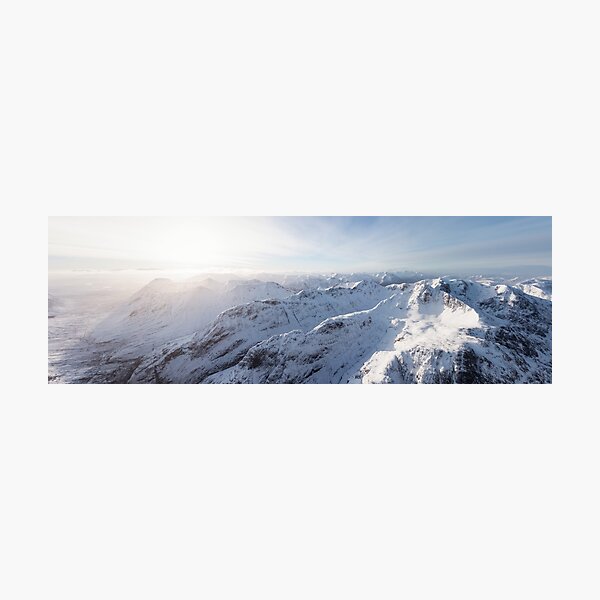 Item preview, Three sisters mountains in winter snow glen coe glencoe scotland aerial designed and sold by panoverse.