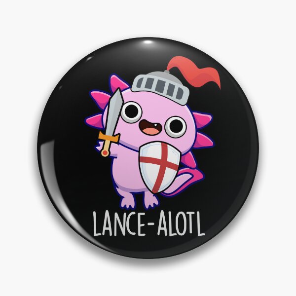Item preview, Lance-alotle Funny Axolotl Knight Puns (Dark BG) designed and sold by punnybone.