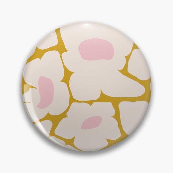 Item preview, Hippy Funky Flowers 60s 70s Ochre and Pink designed and sold by bitart.
