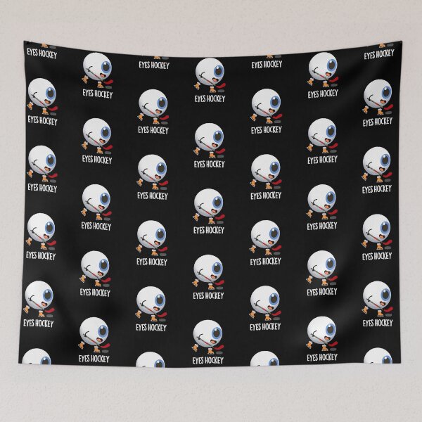 Item preview, Eyes Hockey Funny Ice Hockey Puns (Dark BG) designed and sold by punnybone.