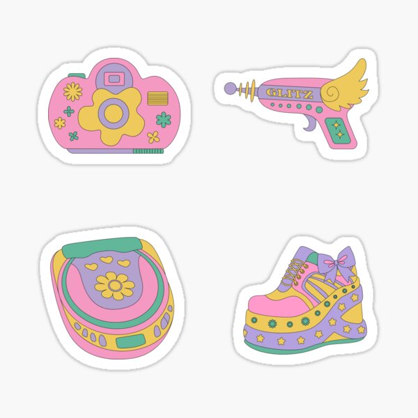"Cute Y2K Sticker Pack" Sticker for Sale by thriftdeals Redbubble