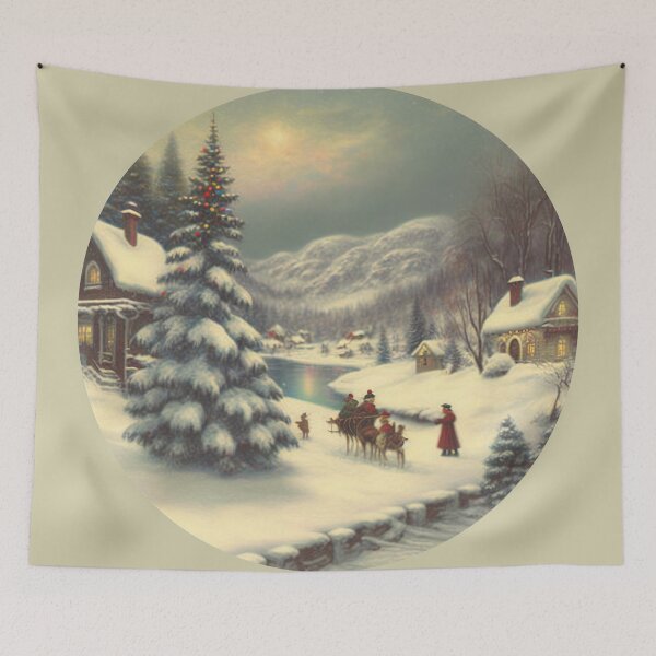 Item preview, A Traditional Vintage Christmas Scene #1 designed and sold by KLOIK.