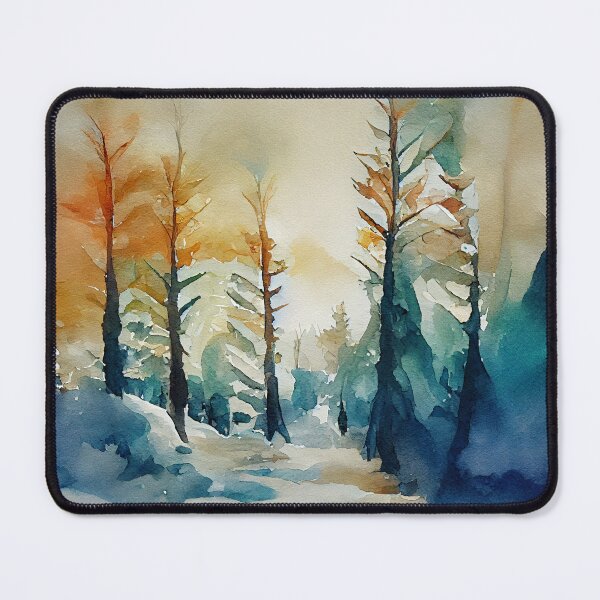 Item preview, Winter forest loose watercolor art designed and sold by aricutcia.