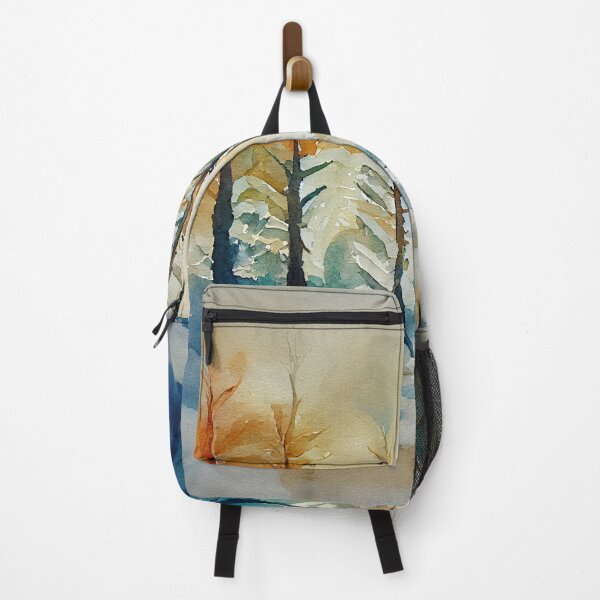Item preview, Winter forest loose watercolor art designed and sold by aricutcia.
