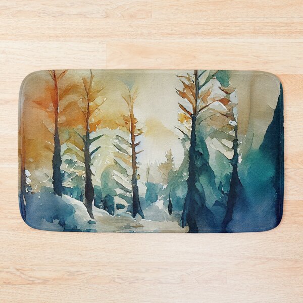 Item preview, Winter forest loose watercolor art designed and sold by aricutcia.