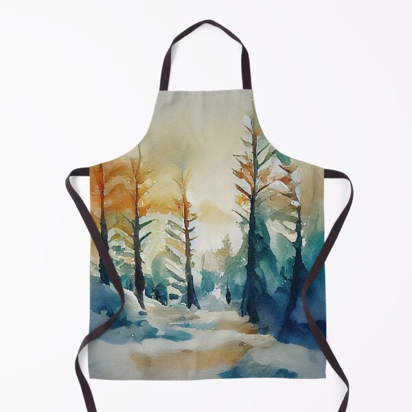 Item preview, Winter forest loose watercolor art designed and sold by aricutcia.