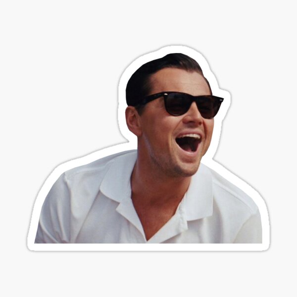 The Wolf of Wall Street - Laughing Sticker Sticker