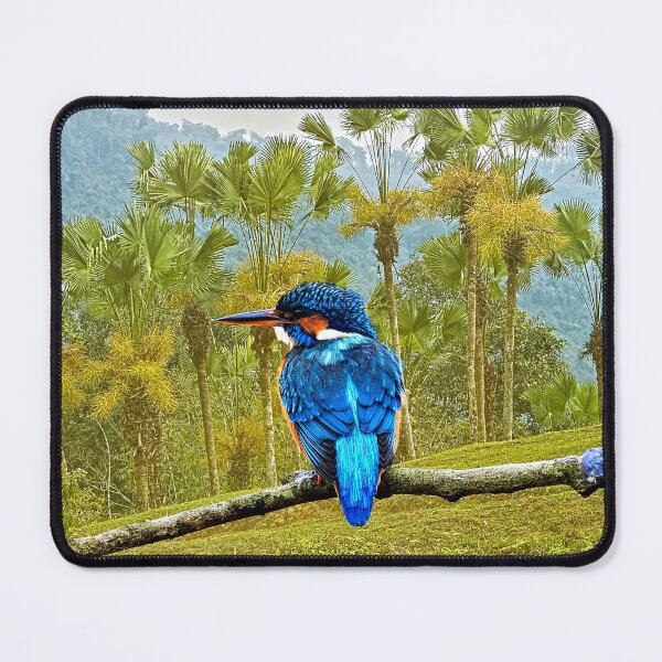 Item preview, Kingfisher Colorful Bird Perched Palm Trees designed and sold by worldways.