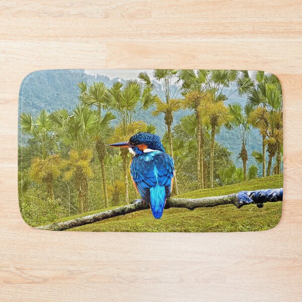 Item preview, Kingfisher Colorful Bird Perched Palm Trees designed and sold by worldways.