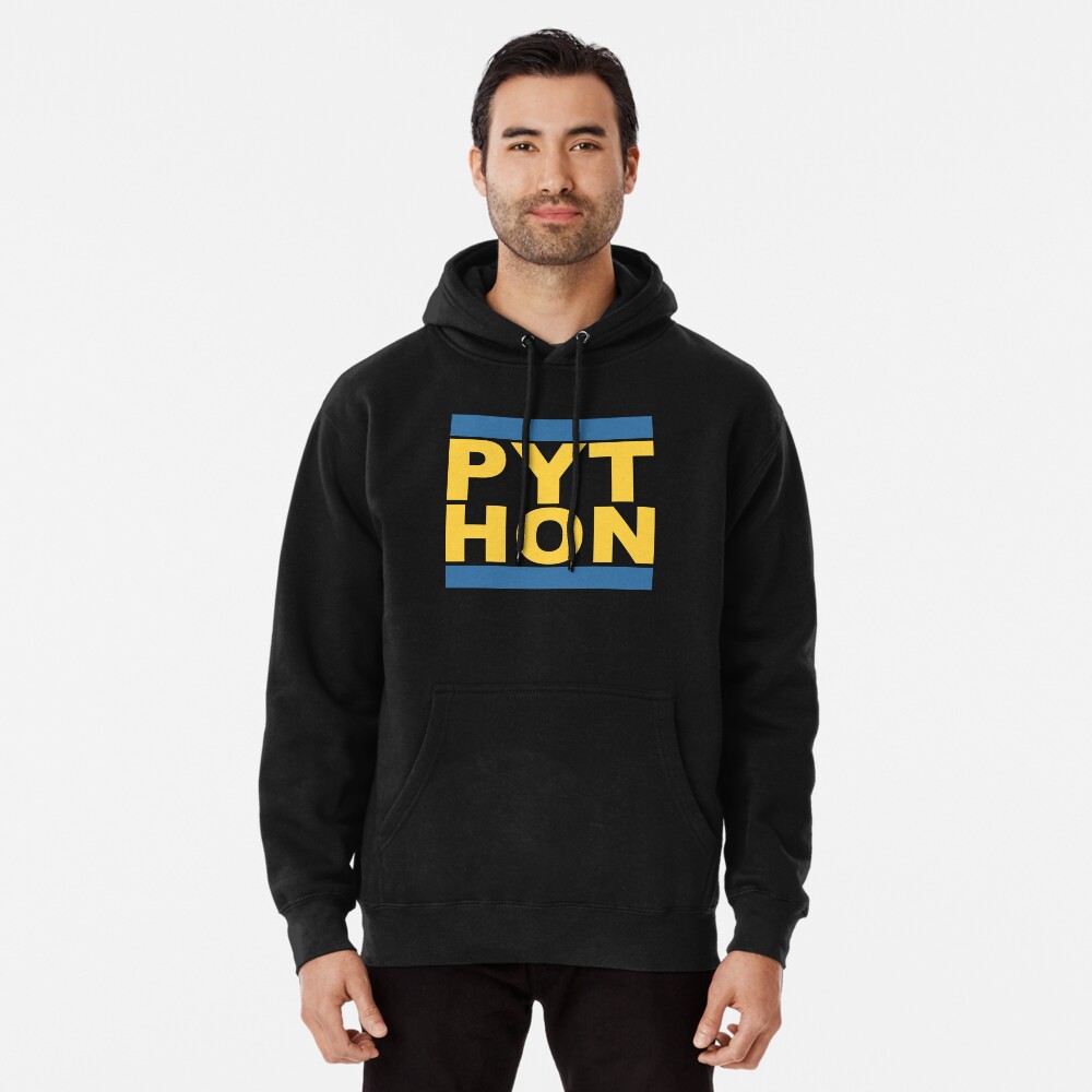 PYT HON Cool Blue & Yellow Design for Python Programmers Pullover Hoodie
