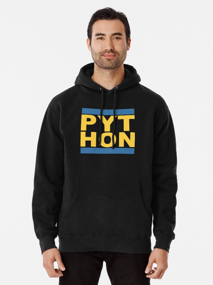 Thumbnail 1 of 5, Pullover Hoodie, PYT HON Cool Blue & Yellow Design for Python Programmers designed and sold by geeksta.