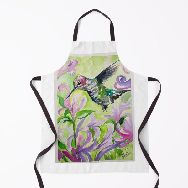 Item preview, Hummingbird and flowers designed and sold by AnjuPaintings.