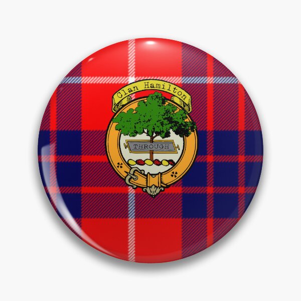 Artikelvorschau, Hamilton schottischer Tartan und Wappen entworfen und verkauft von BagTown Clans.