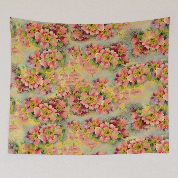 Item preview, Retro Pink Primrose Floral designed and sold by AntiqueImages.