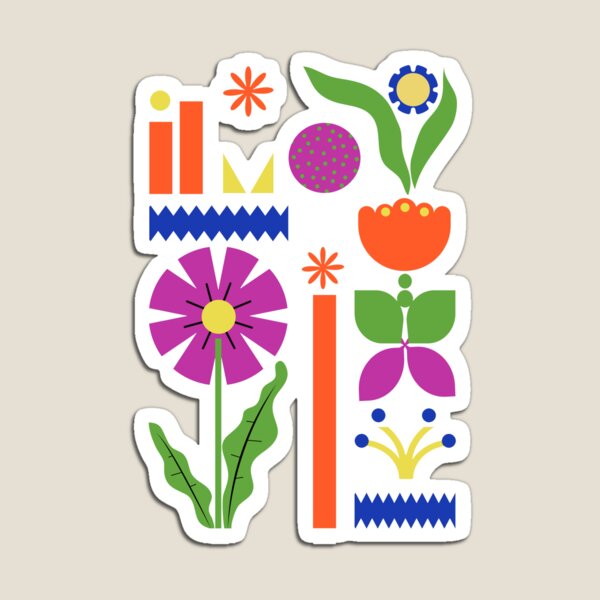 Aperçu de l'œuvre Conception de fleurs colorées abstraites créée et vendue par DigitalMagShop.