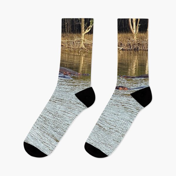 Item preview, Wild Hippos Swimming River, Africa designed and sold by worldways.