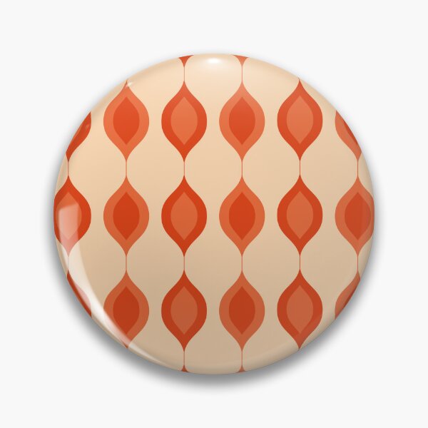 Item preview,  Minimalist Mid Century Modern Ogee ovals pattern in orange and red  designed and sold by Yasminepatterns .
