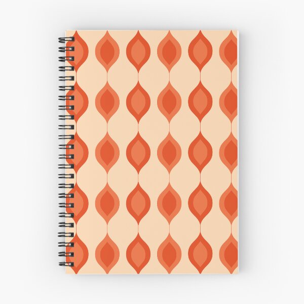 Item preview,  Minimalist Mid Century Modern Ogee ovals pattern in orange and red  designed and sold by Yasminepatterns .